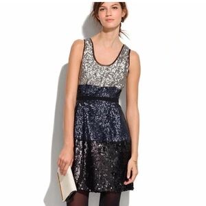 NWT Madewell Sequin Color Block Dress